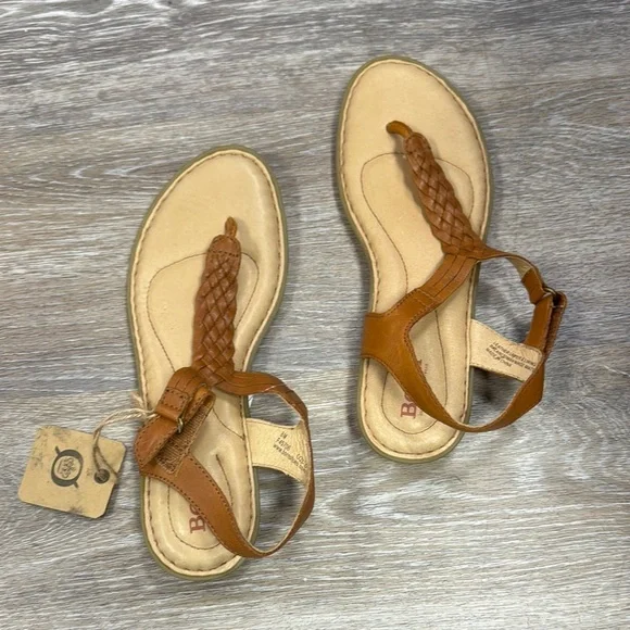 Born Braided Tan Sandals Size 8 NWT - Picture 1 of 4